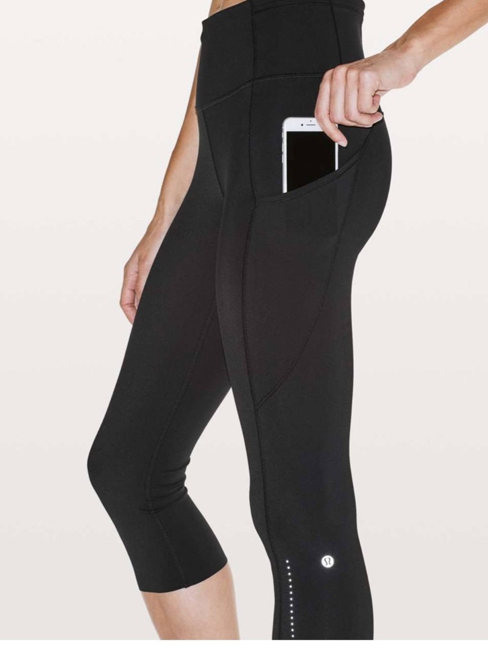 Lululemon Fast & Free Crop II *Nulux 19" Black Size 8 Leggings NWOT